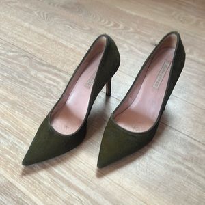 Olive green heels